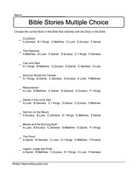 Multiple Choice Bible Stories